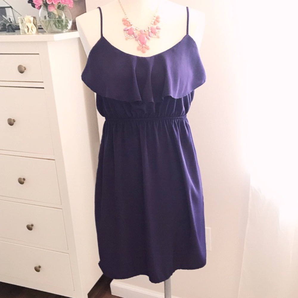 Purple Ruffle-top Dress.